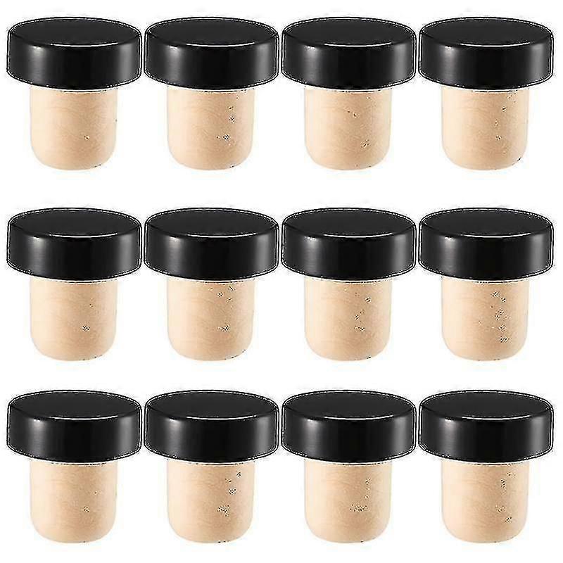 12pcs Reusable T-shaped Wine Stopper Corks for Bottle Sealing
