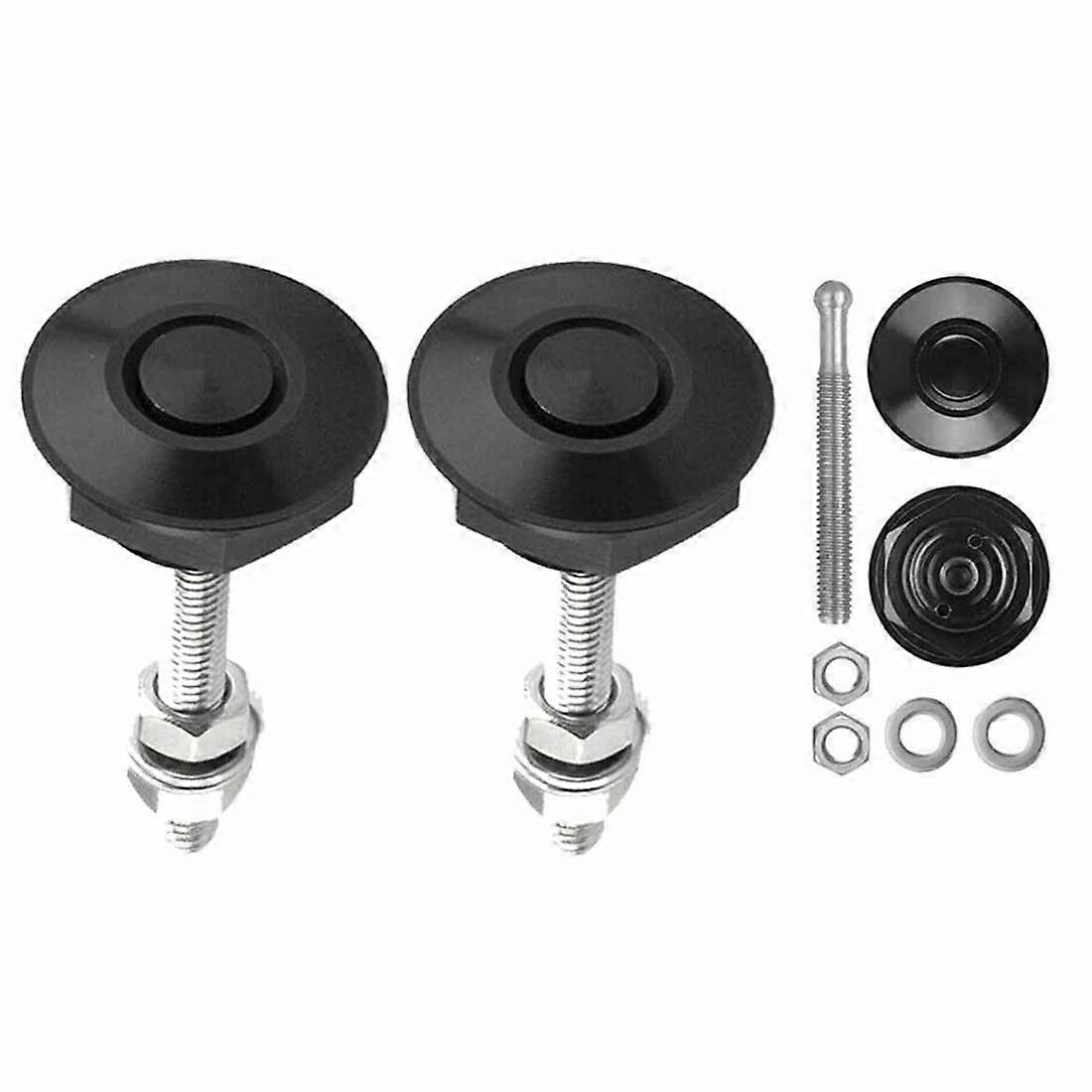 2 PCS Push Button Quick Release Hood Bonnet Pins Lock Clip Car Bumper Latch Kit
