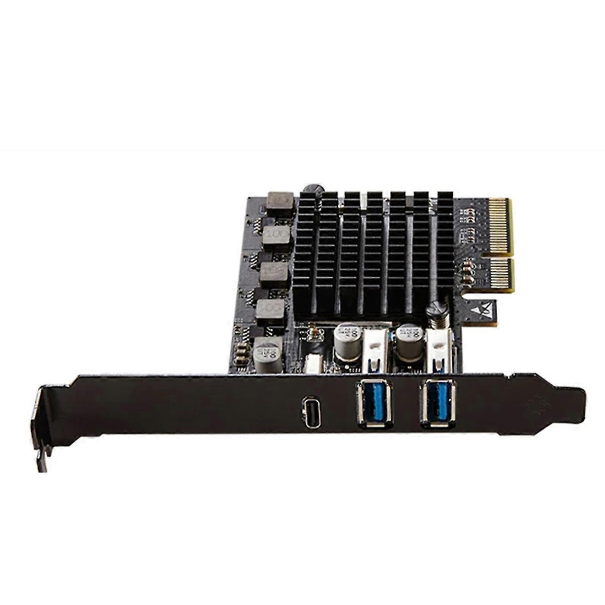 2-Port USB 3.2 Gen2x2 + 1x USB-C PCIe X4 Card 20Gbps Host Controller Industrial Video Capture for / Linux /