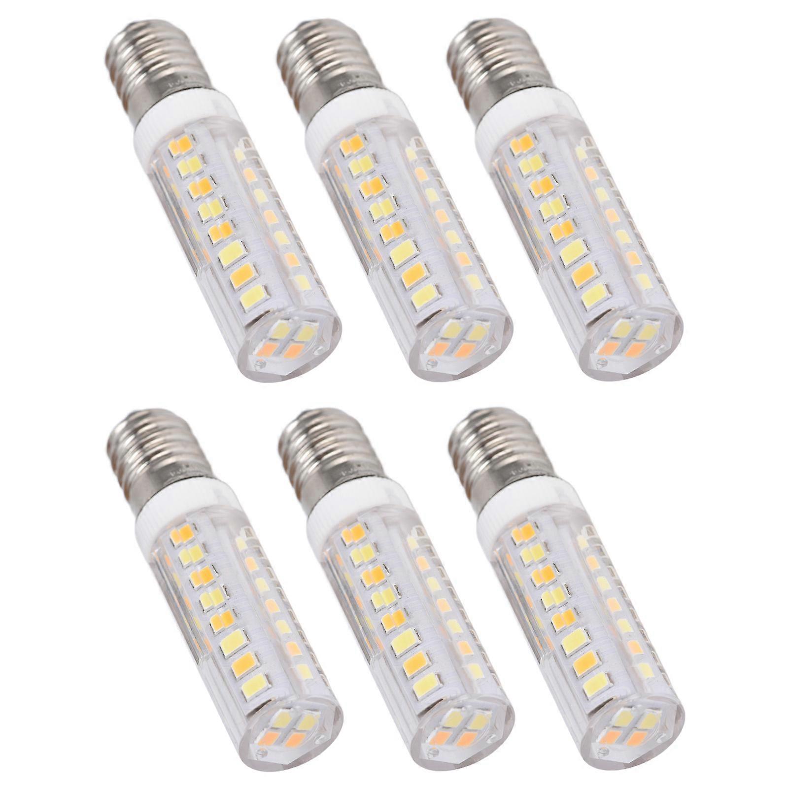 6PCS 52LED E14 Bulb 3 Color Small Light Bulb 7W  Table Lamp Ceiling Lamp Bulb for Household