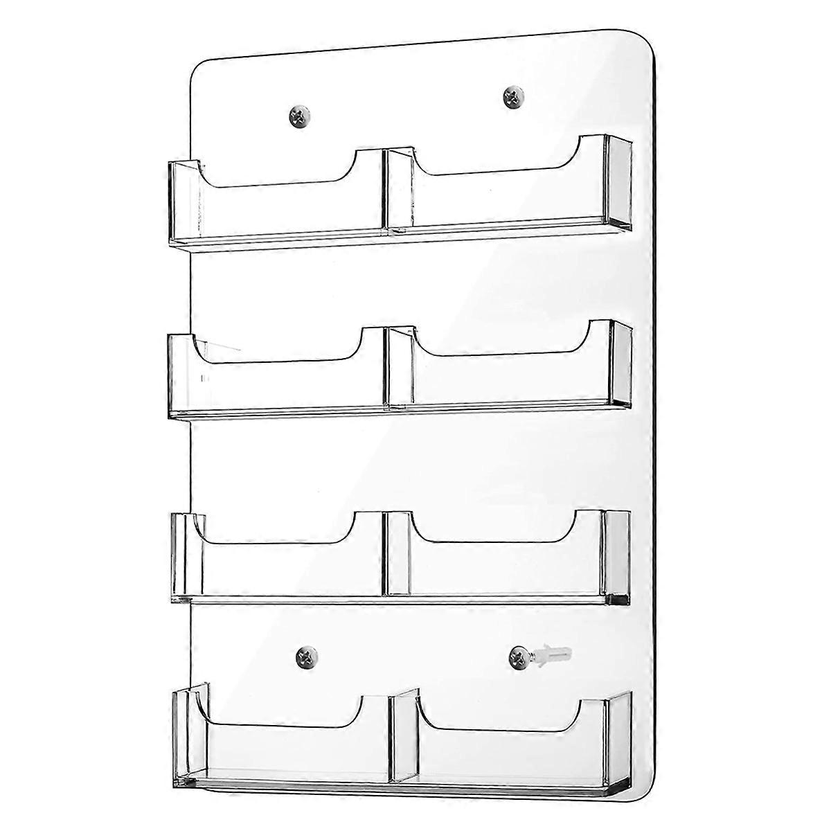Acrylic Business Card Holder Wall Mount Clear Sticker Display Rack Multiple Card Holders Clear Acrylic Organizing