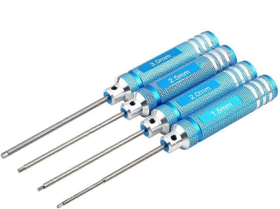 4Pcs Titanium Hex Screwdriver Wrench Tool Metal Hexagonal Hex Screwdriver Kit for Rc Helic