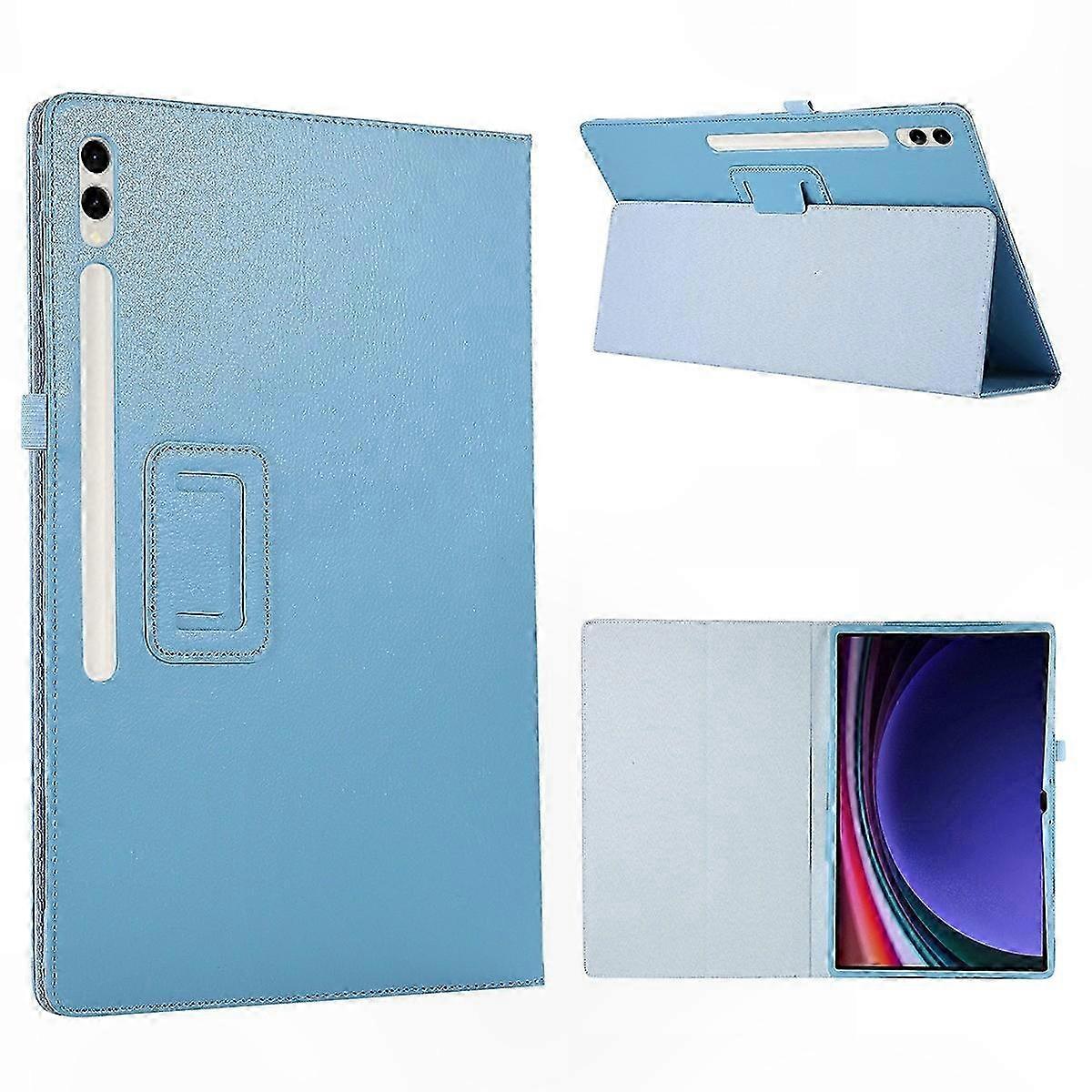 Green Litchi Texture Leather Tablet Cover with Bi-Fold Stand for 10 Inch Tablets