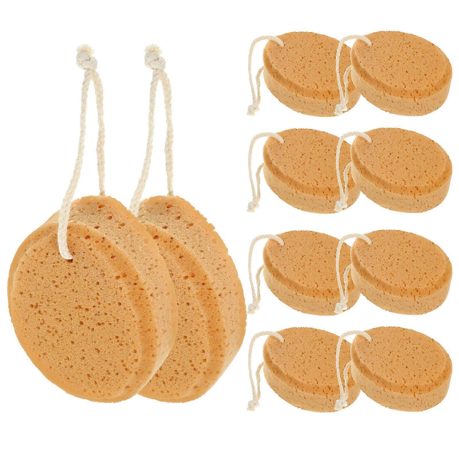 Shower Sponge Brown Bath Sponge for Cleansing Use 20Pcs Honeycomb