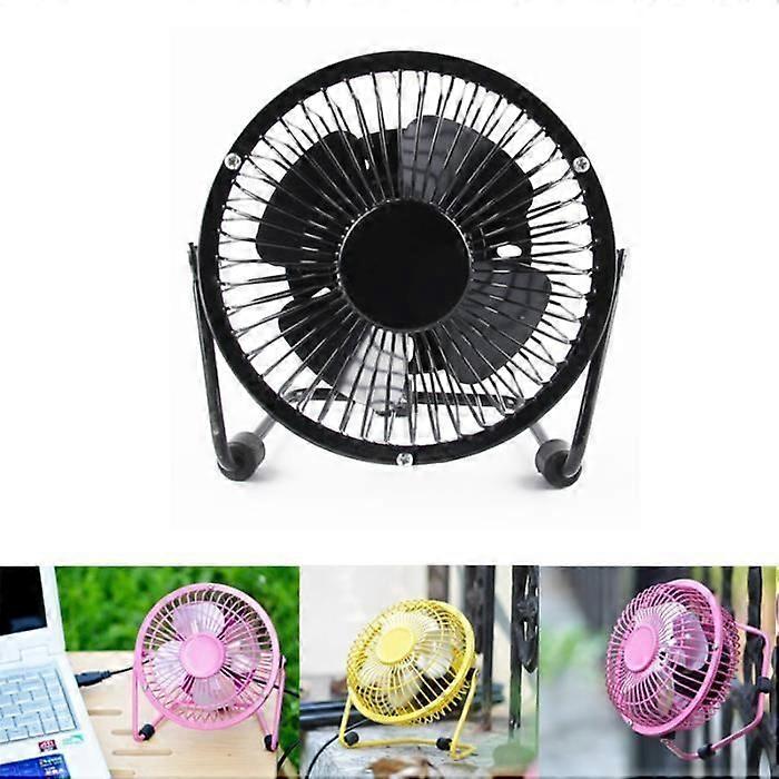 black usb metal small fan portable usb mini fan summer small cooling fan