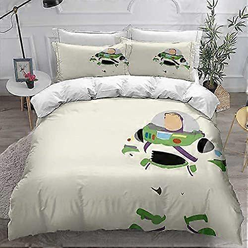 3 Pieces Super Soft Duvet Cover with Zipper Toy Story, 100 Percent Microfiber Bedding Sets Duvet Cover with 2 Pillowcases 140x200cm