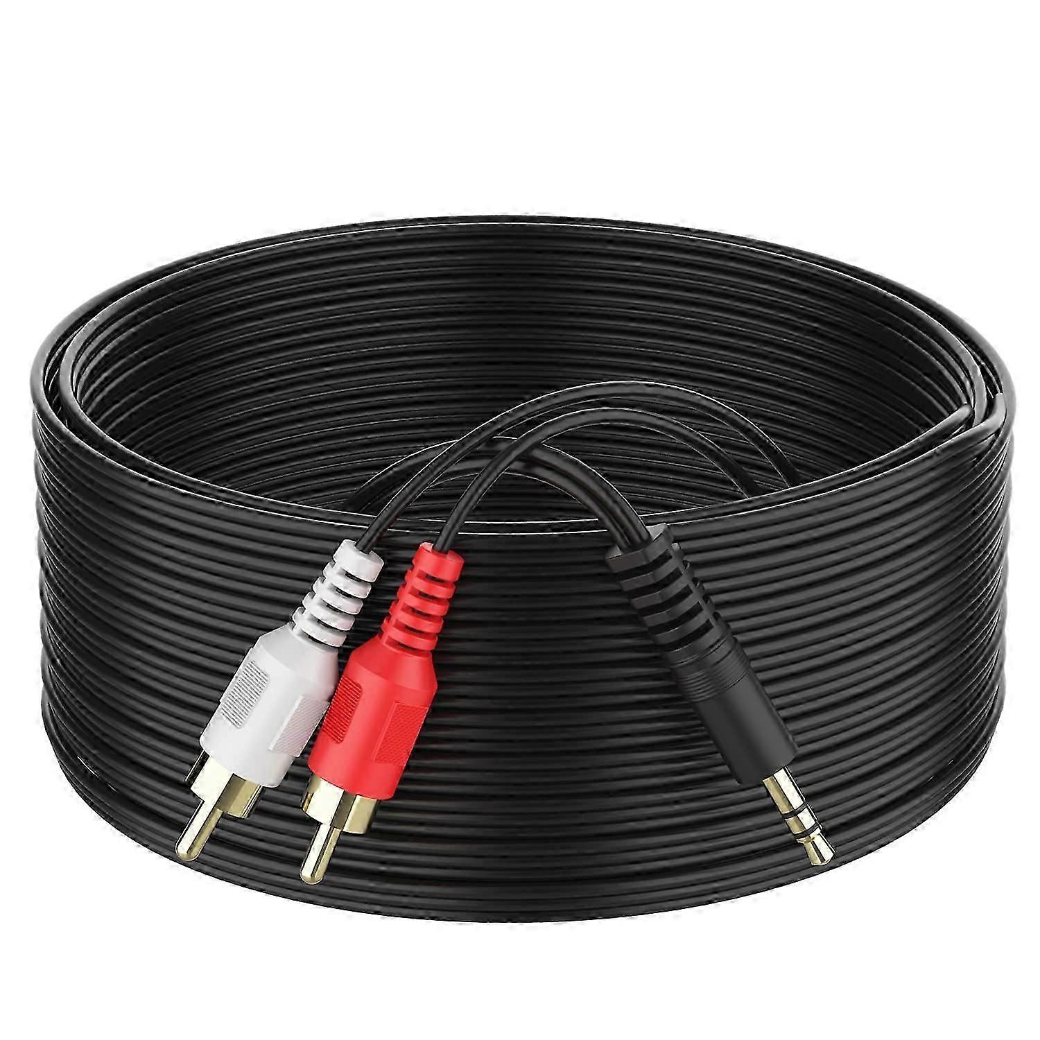 3,5 mm na RCA kábel 100 stôp 3,5 mm TRS samec na 2RCA samec Stereo Y Splitterk