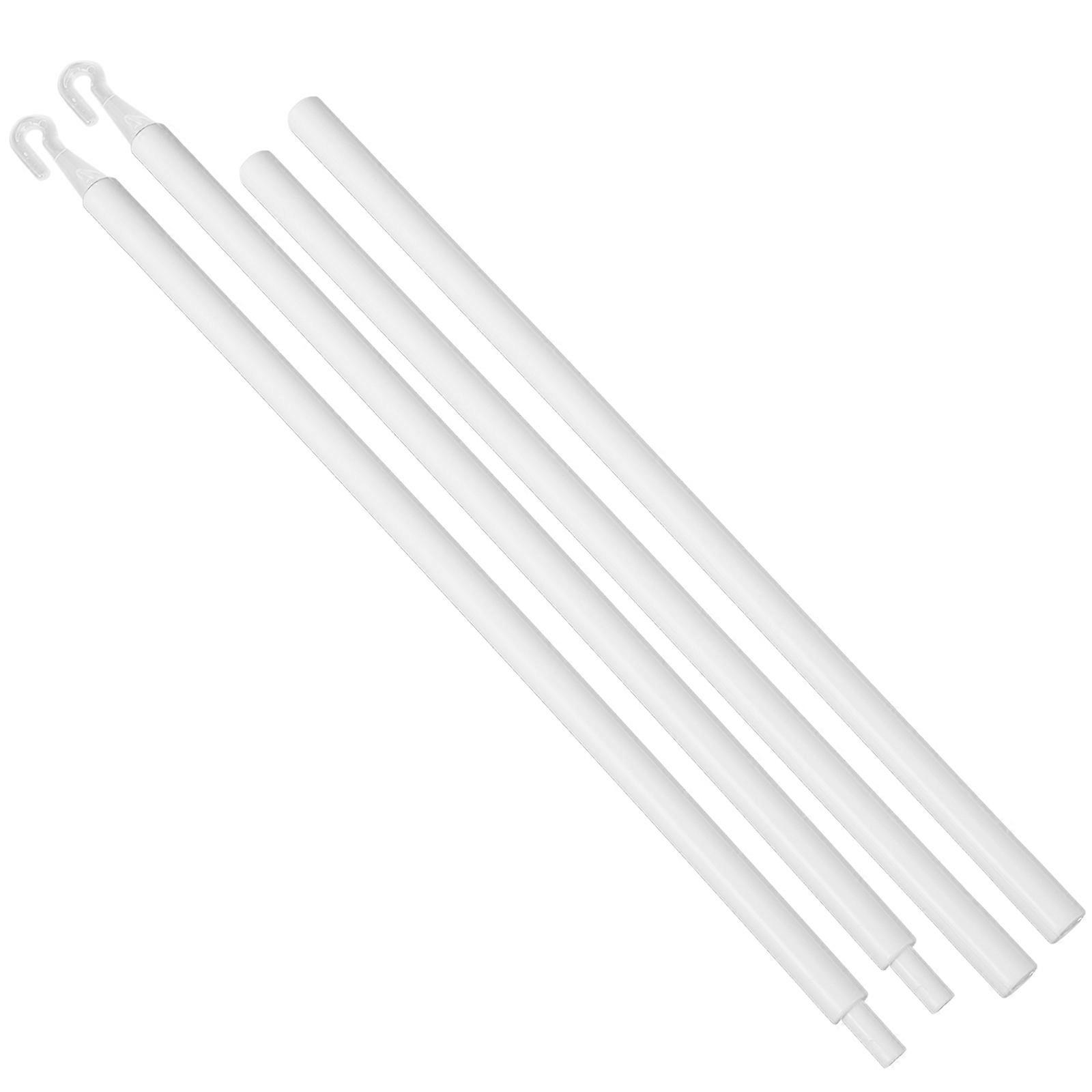 White Blind Wand Vertical Blinds Replacement Stick with Hook 4Pcs