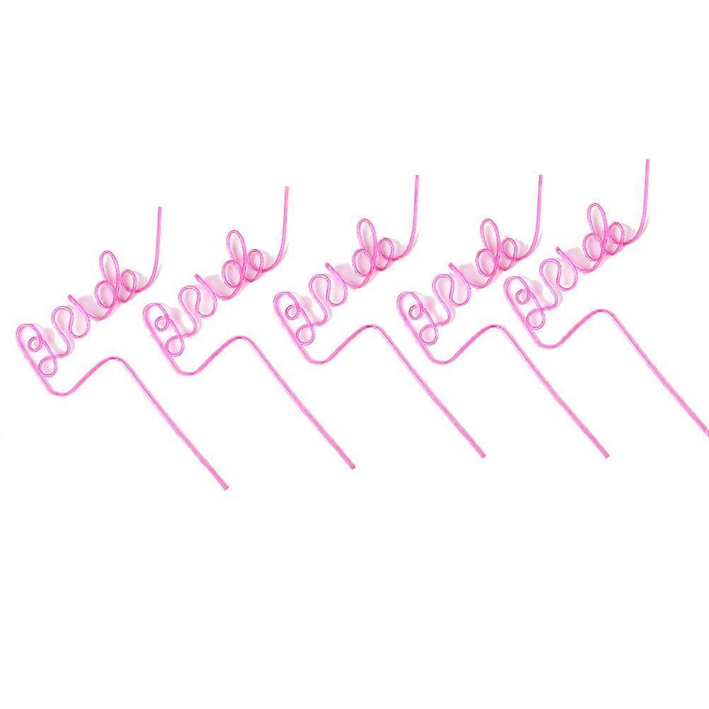 Decorative Drinking Straws Artistic Style for Bride Shower Decoration 5Pcs