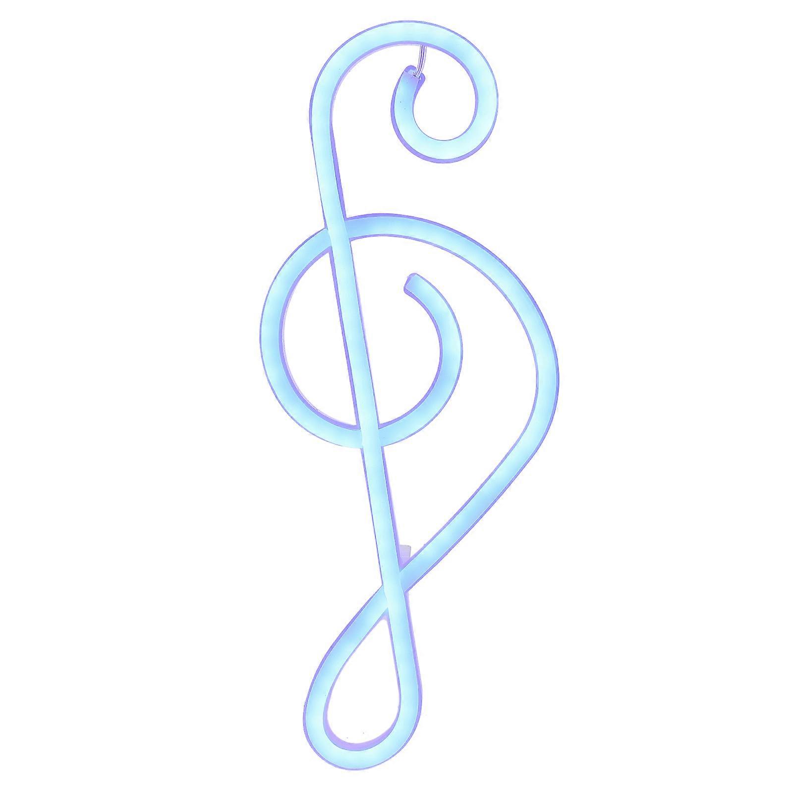 Bar Decor Music Note Neon Light Decorative Light for Bar Decor Blue
