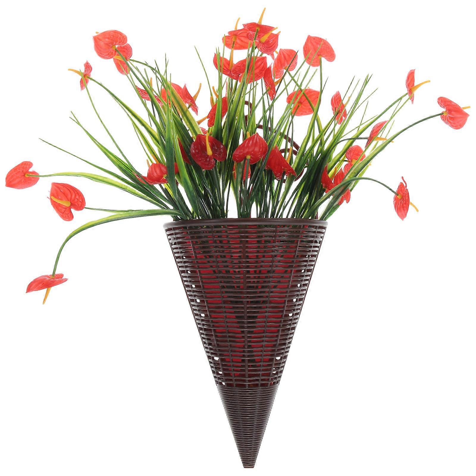 Artificial Hanging Flower Basket for Decoration with 4Pcs