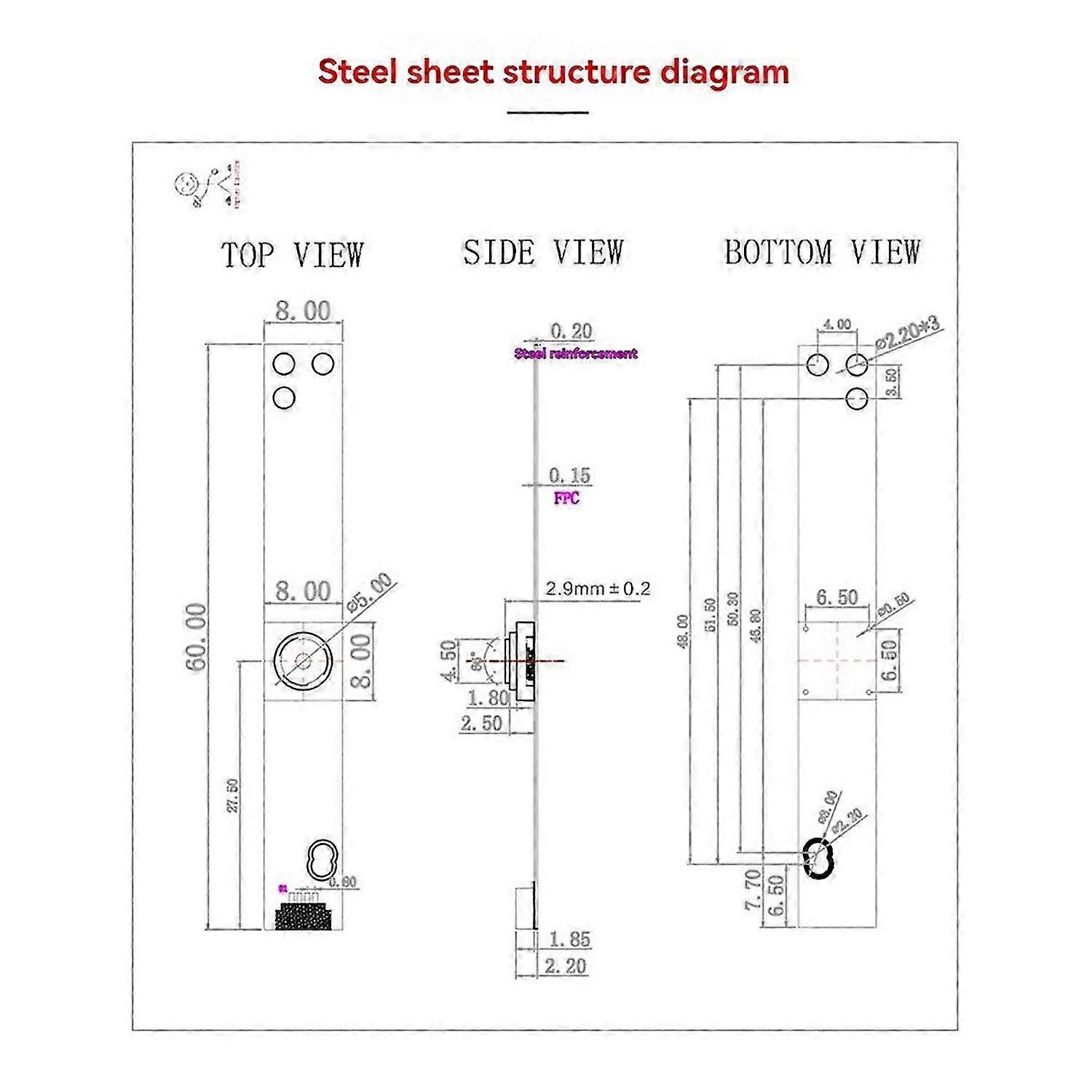 OV9726 USB Camera Module 1MP 66° Fixed Focus Plug & Play for Laptops and QR-Code Scanning Devices