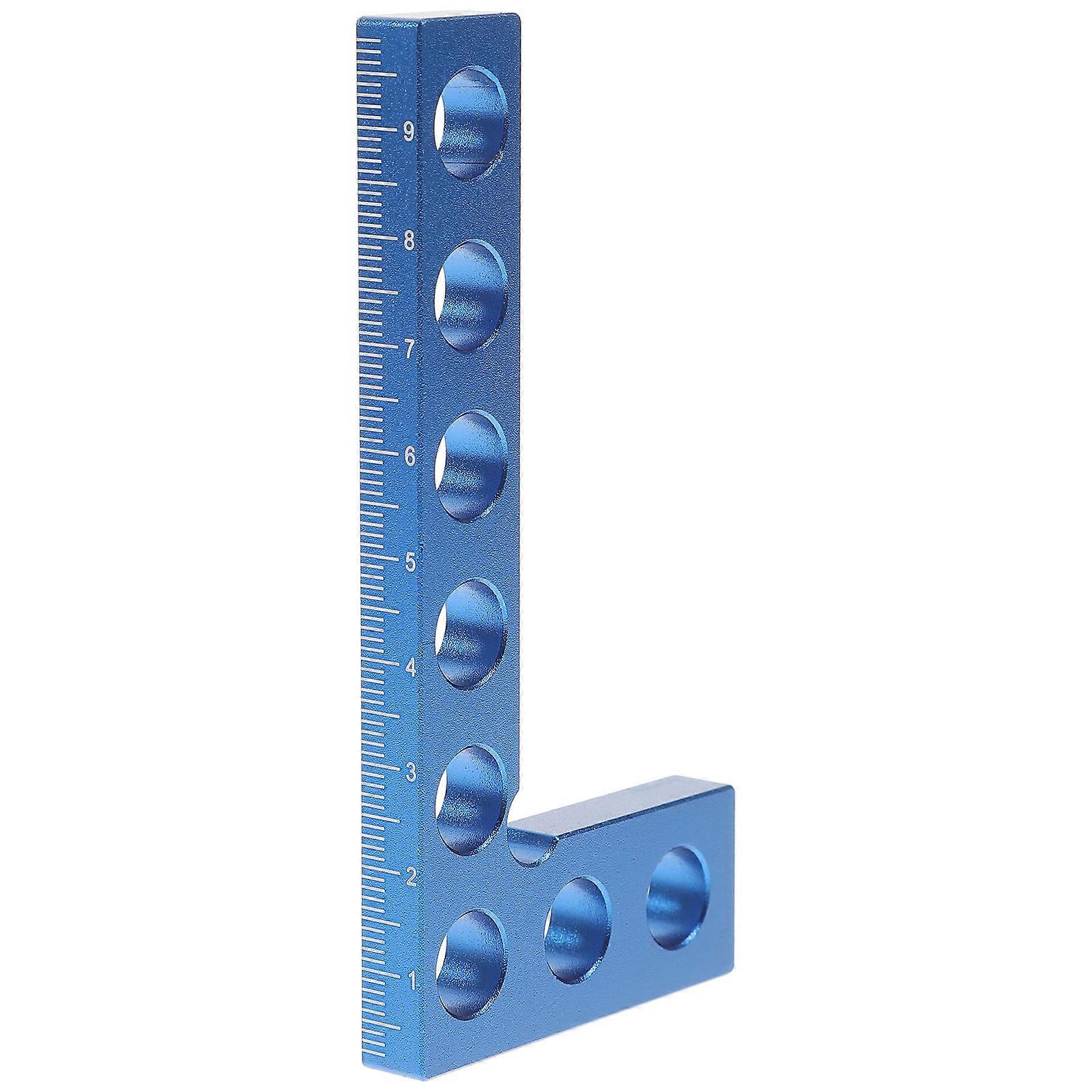 Marking Square L-Shaped Carpenter Square Aluminum Alloy Tool for Diy Projects Blue Lightweight 1Pack