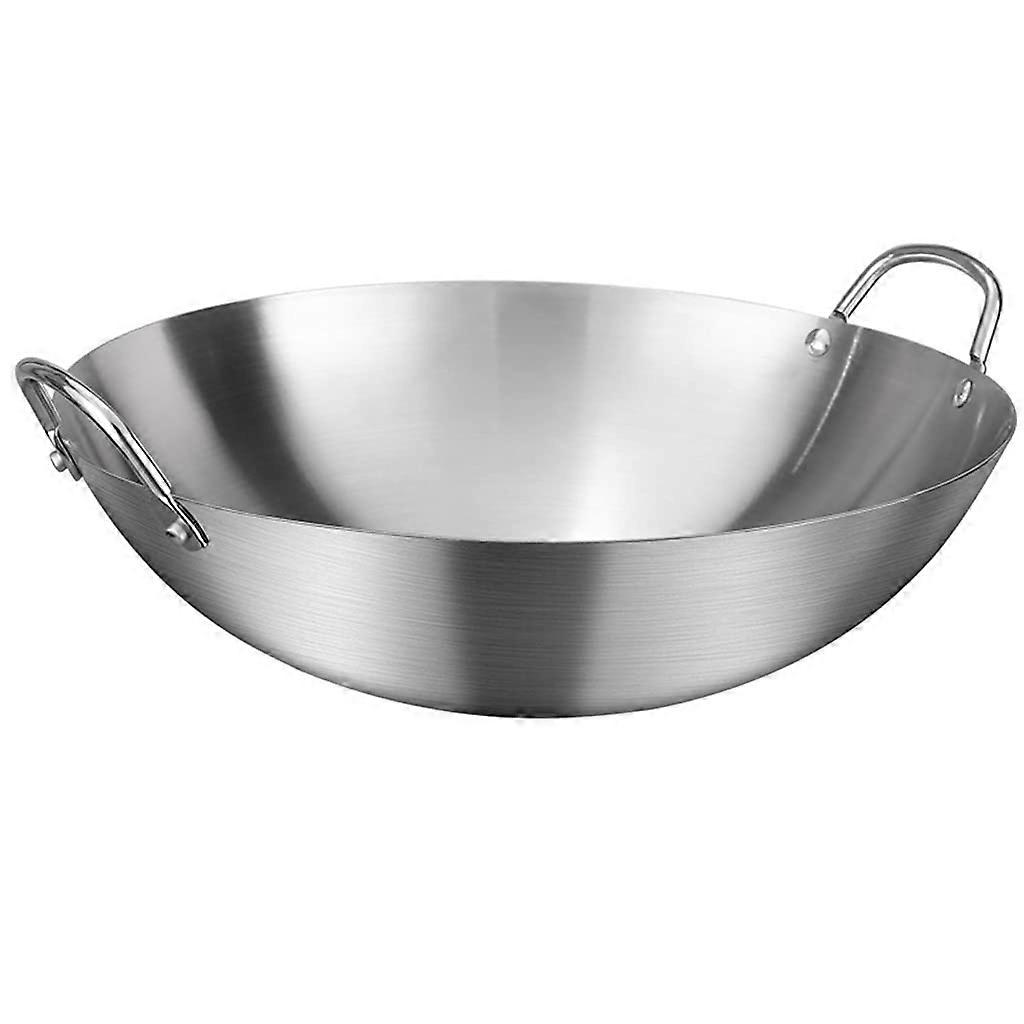Stainless Steel Wok Thickened DoubleEar NonMagnetic, Easy Clean 3070 Cm, Chinese Style, Heat Evenly, Gas Cooktops