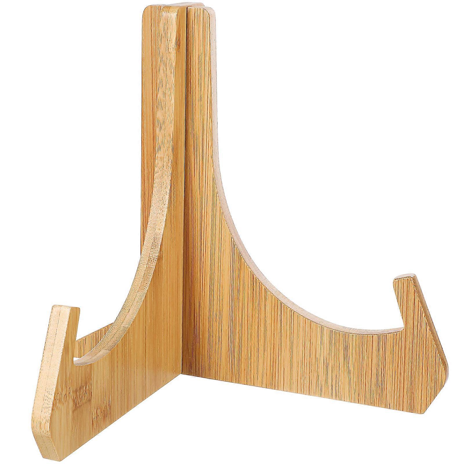 Wooden Plate Stand for Display 2Pcs Elegant Golden Easel Holder for Plates