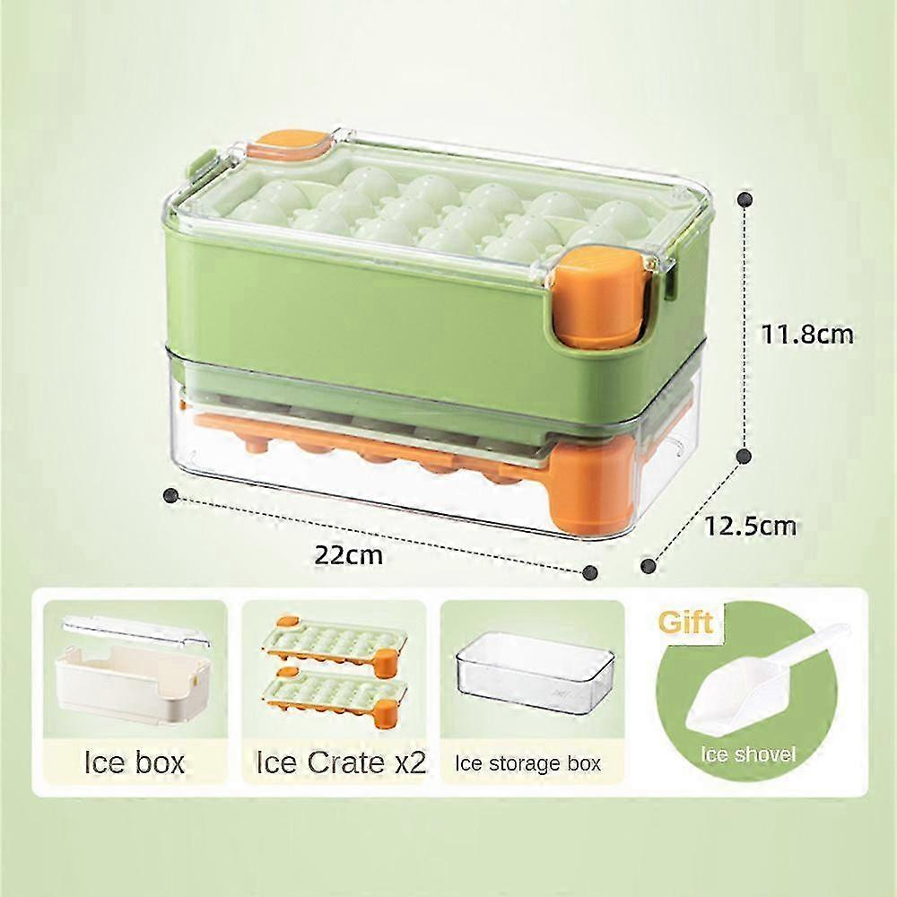 Press Type Ice Cube Tray With Storage Box Ice Cube Maker Ice Box Tray Ice Bucket Ice Mould for Beer Quick-freeze Kitchen Gadget