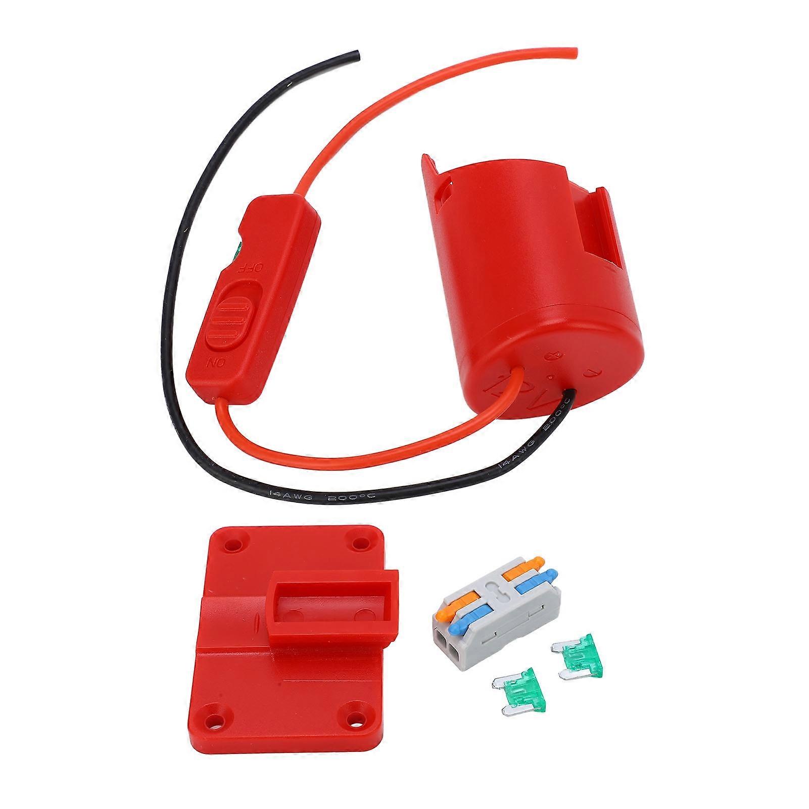 Adaptateur de batterie au lithium 12 V, convertisseur de batterie pour outil électrique avec fusible 30 A, bornier