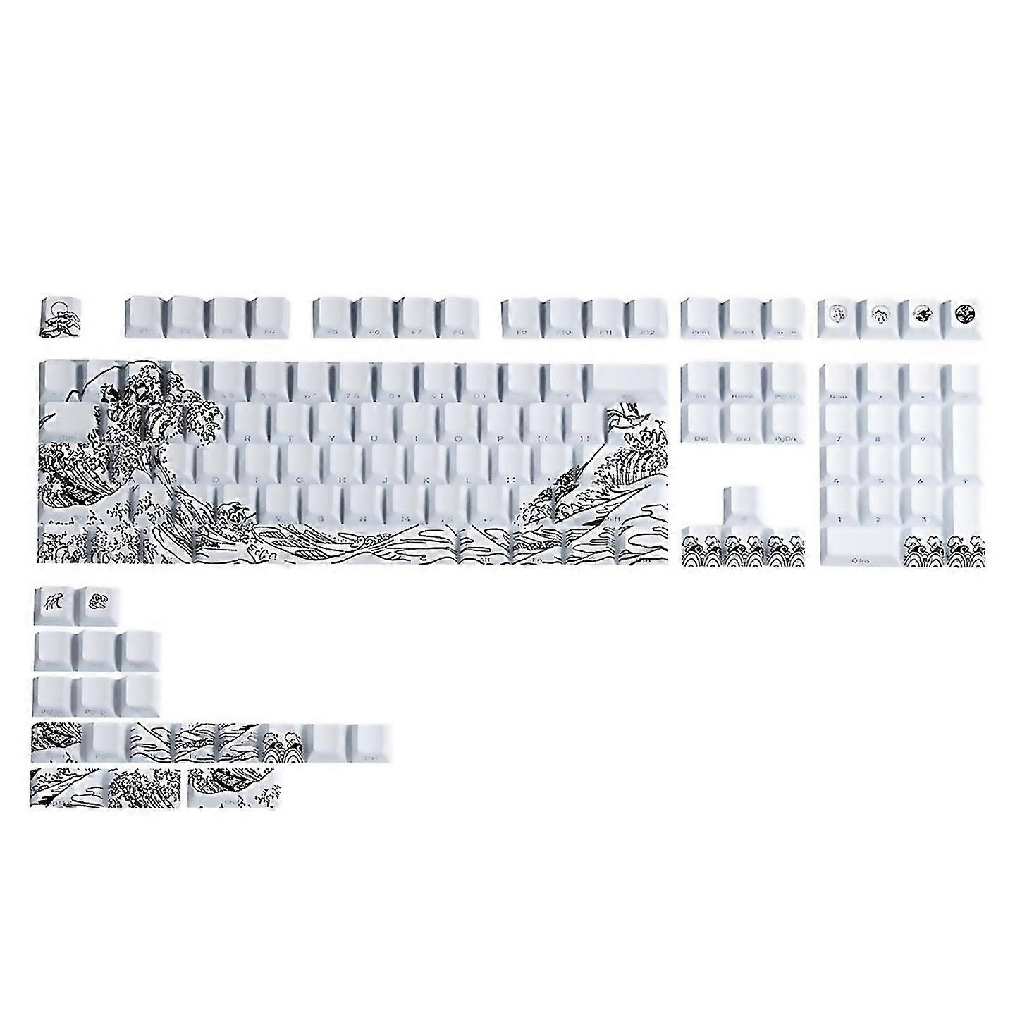 For E Gradient Keycap Pbt Side Carving White