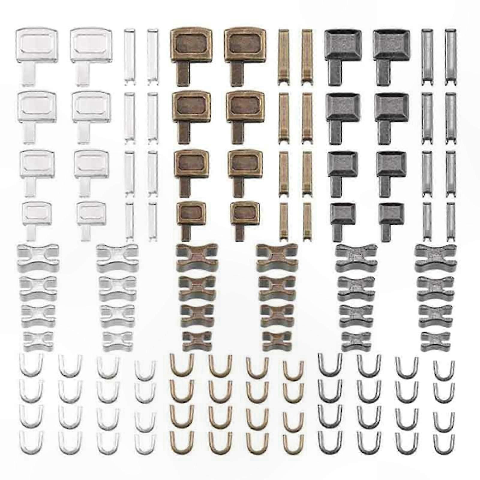 Clothing Zipper Repair Kit with Insertion Pins, Bottom Stops, Metal Sliders, and Retainers for Zippers Fixing and Maintenance