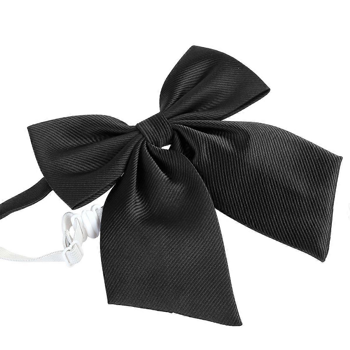 Black Bow Tie Men Microfiber Pre-Tied Bow Tie Set for Men