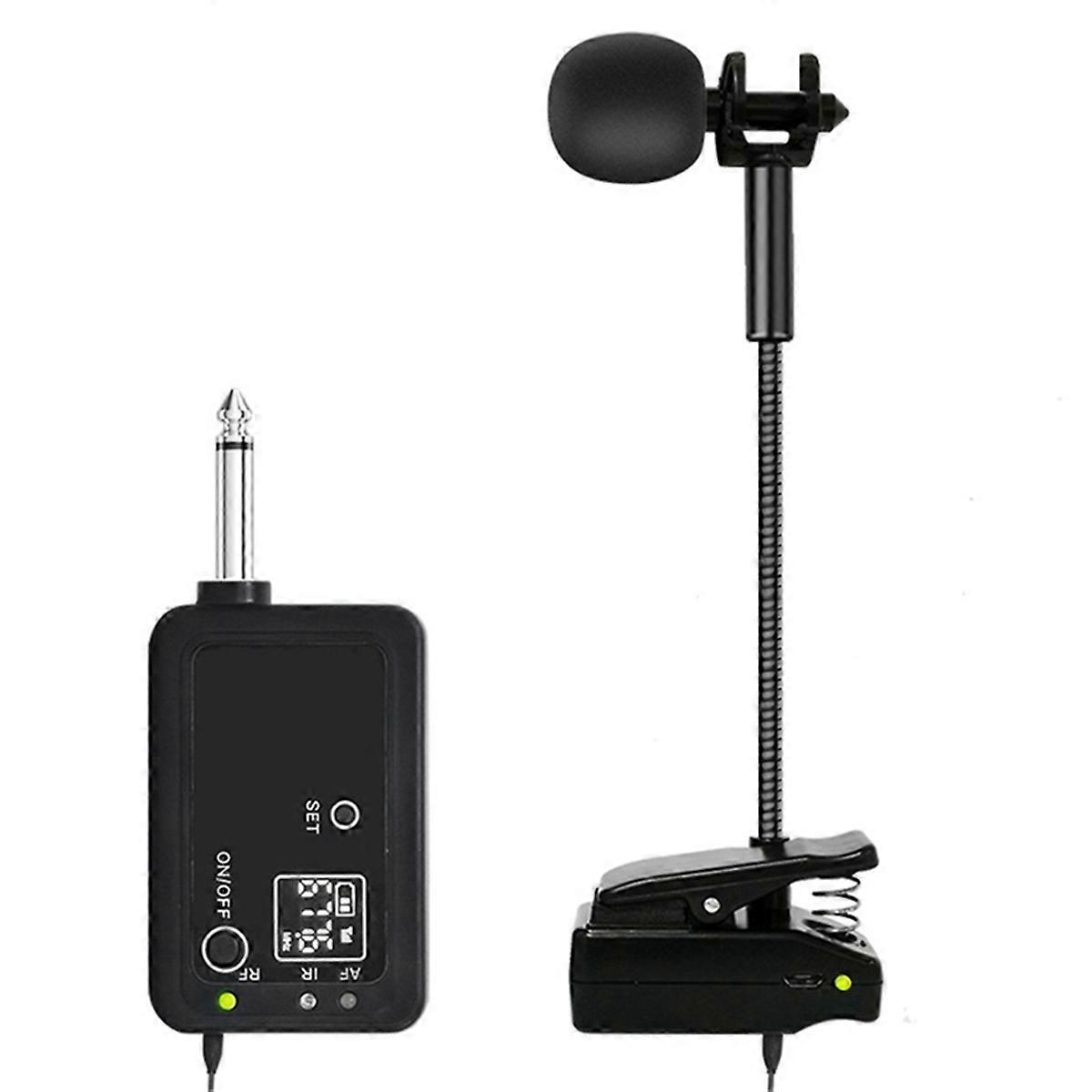 Professional Saxophone Wireless Microphone UHF Gooseneck Voice Recording Wireless Pickup for Saxophone T pet Sax Horn