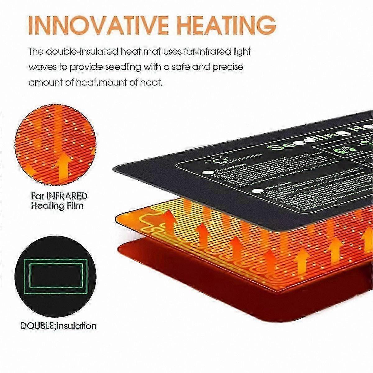 10x20.75 Inch Seedling Heat Mat for Plant and Reptile Warmth Solutions