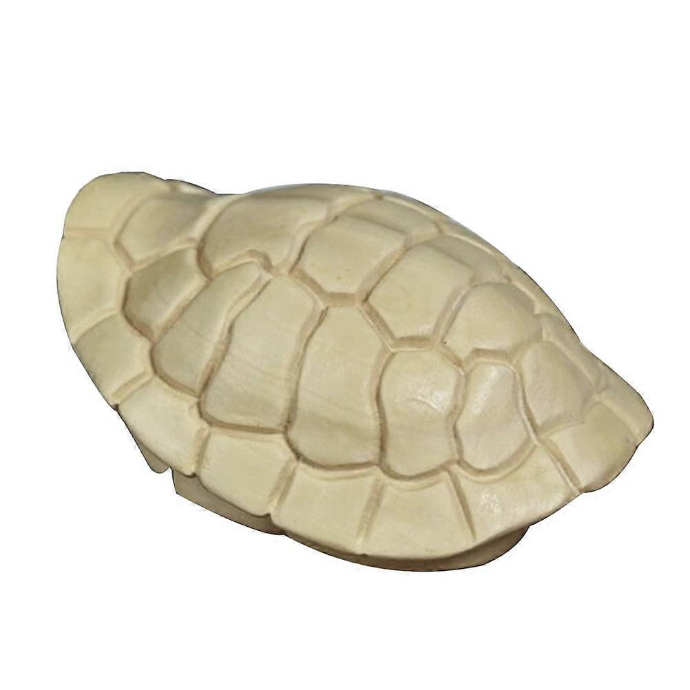 Wood Carving Turtle Shell Ornament for Desktop Display 2Pcs