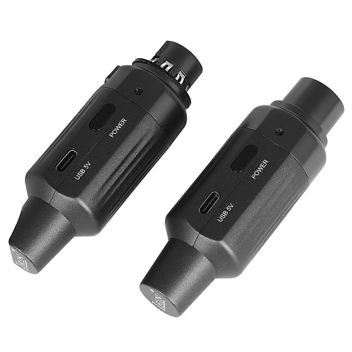 Wireless XLR Transmitter and Receiver Stable Transmission 7-Channel Wireless Mic Adapter for Dynami