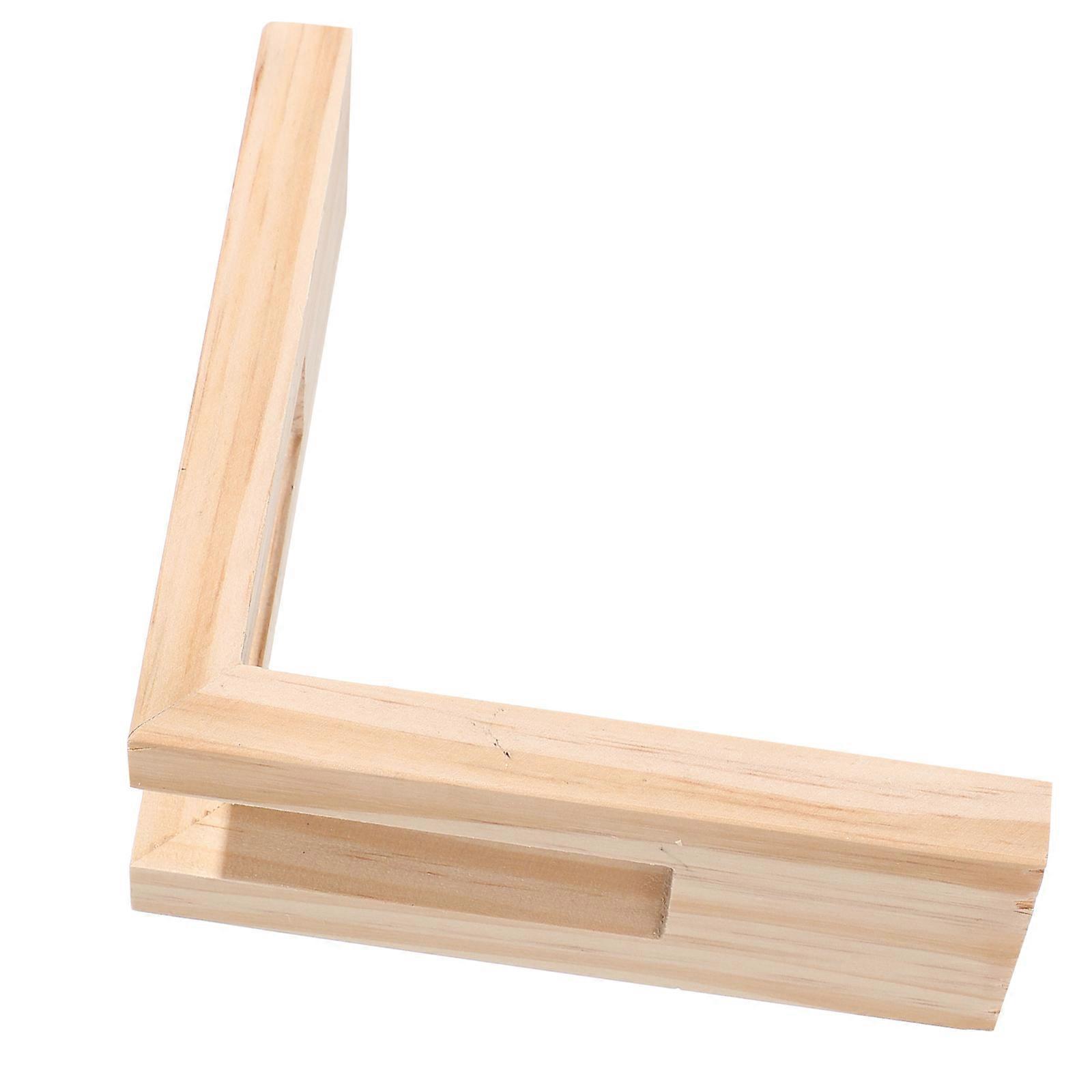 Beige Wooden Napkin Holder for Kitchen Table Standing 5Pcs Rustic Storage