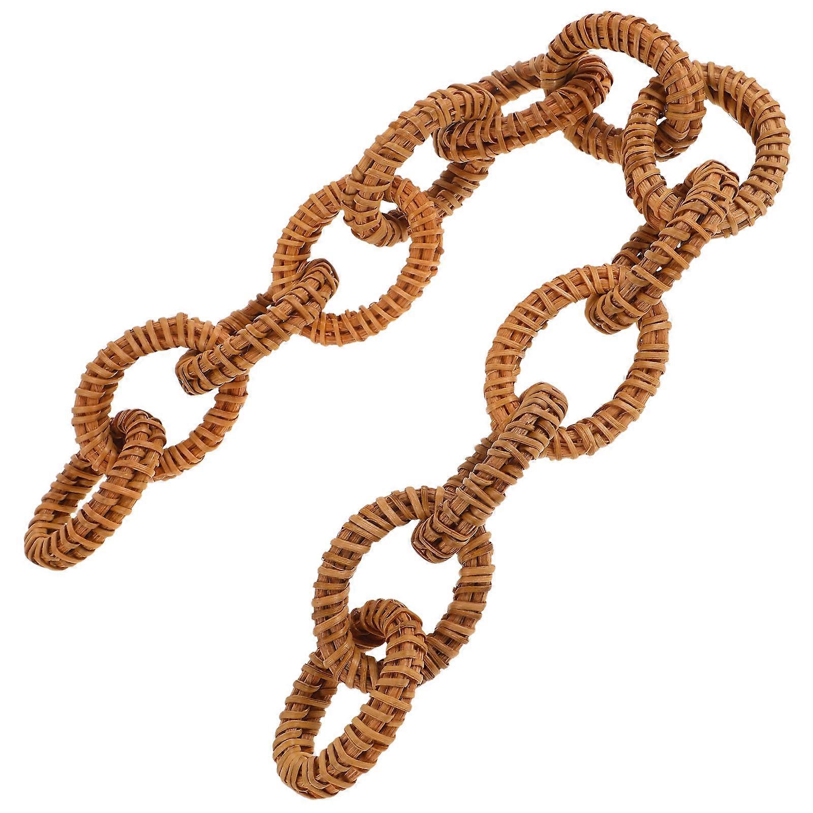 Rustic Chain Link Decor 10Pcs Rattan Design Ideal For Home Decoration Enhancing Living Room Bedroom And Wedding Spaces 43x3.5cm