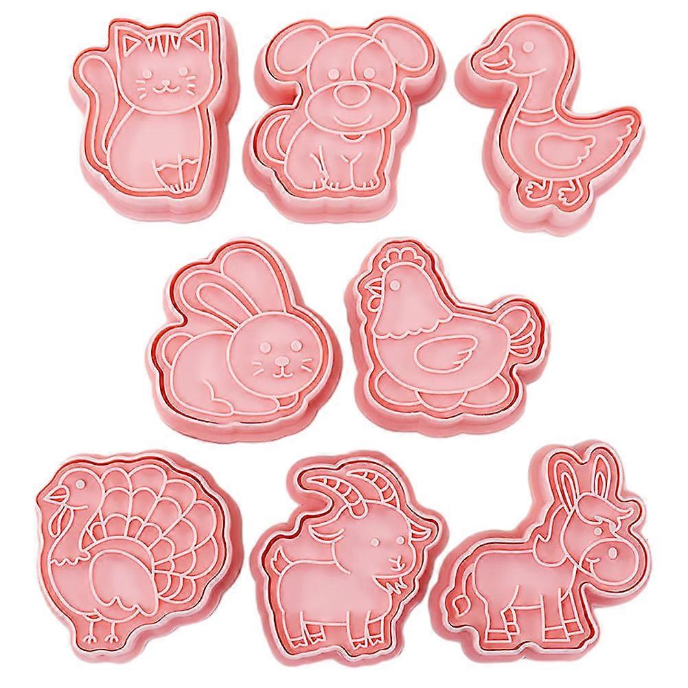 Reusable Animal Baking Tools Cookie Stamps Ideal for Children and Families Made of Safe Pp Material for Diy Baking 1 Set