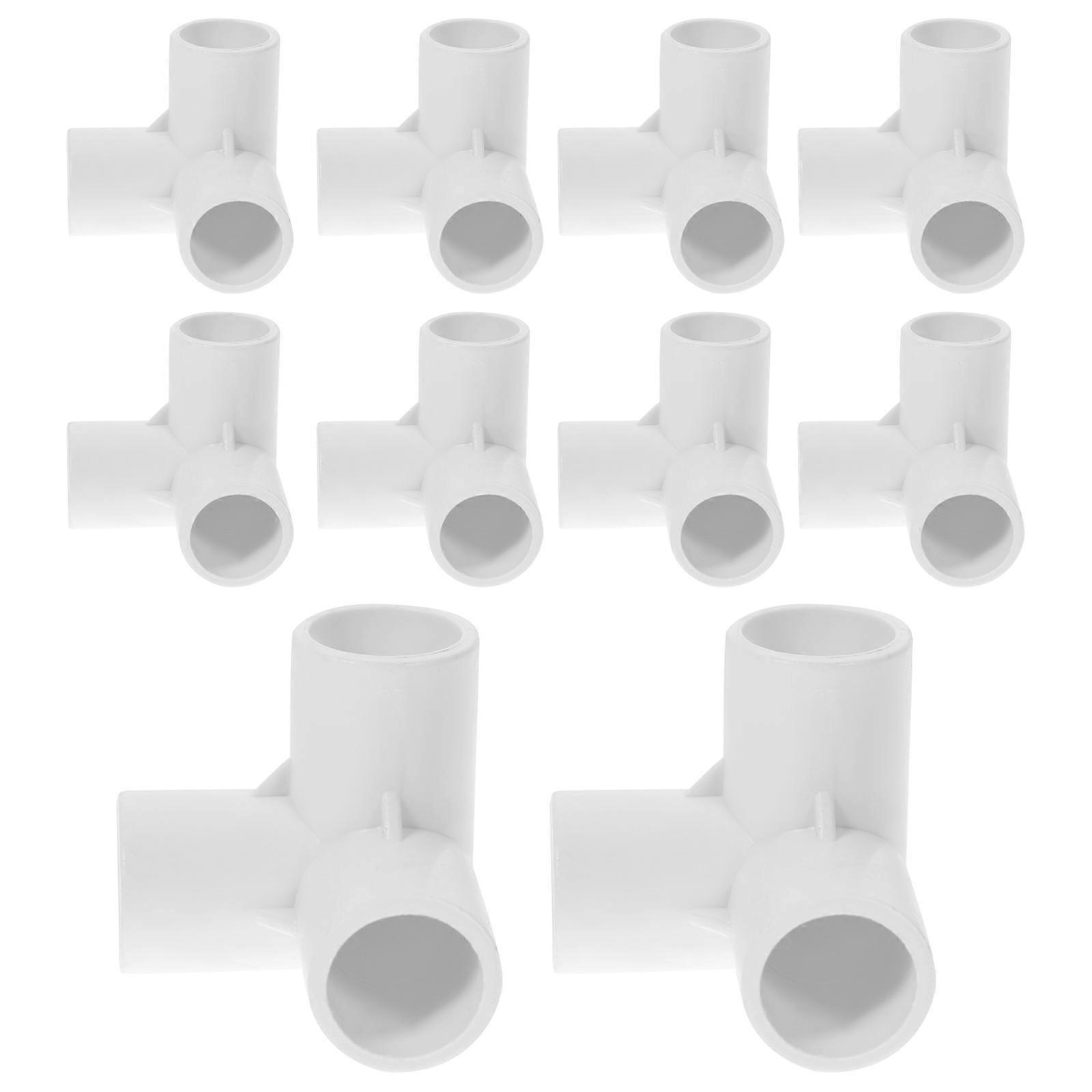 PVC Fittings 3-Way Pipe Joint Connector for Water Pipe 30 Units