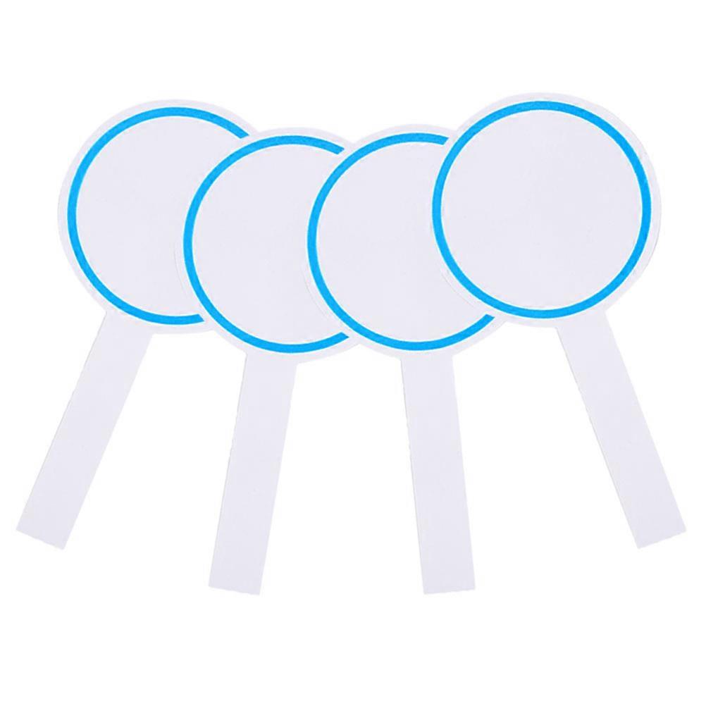 Handheld Dry Erase Whiteboards 8 Pcs Blank Auction Paddles Blue Voting System Scoring Function
