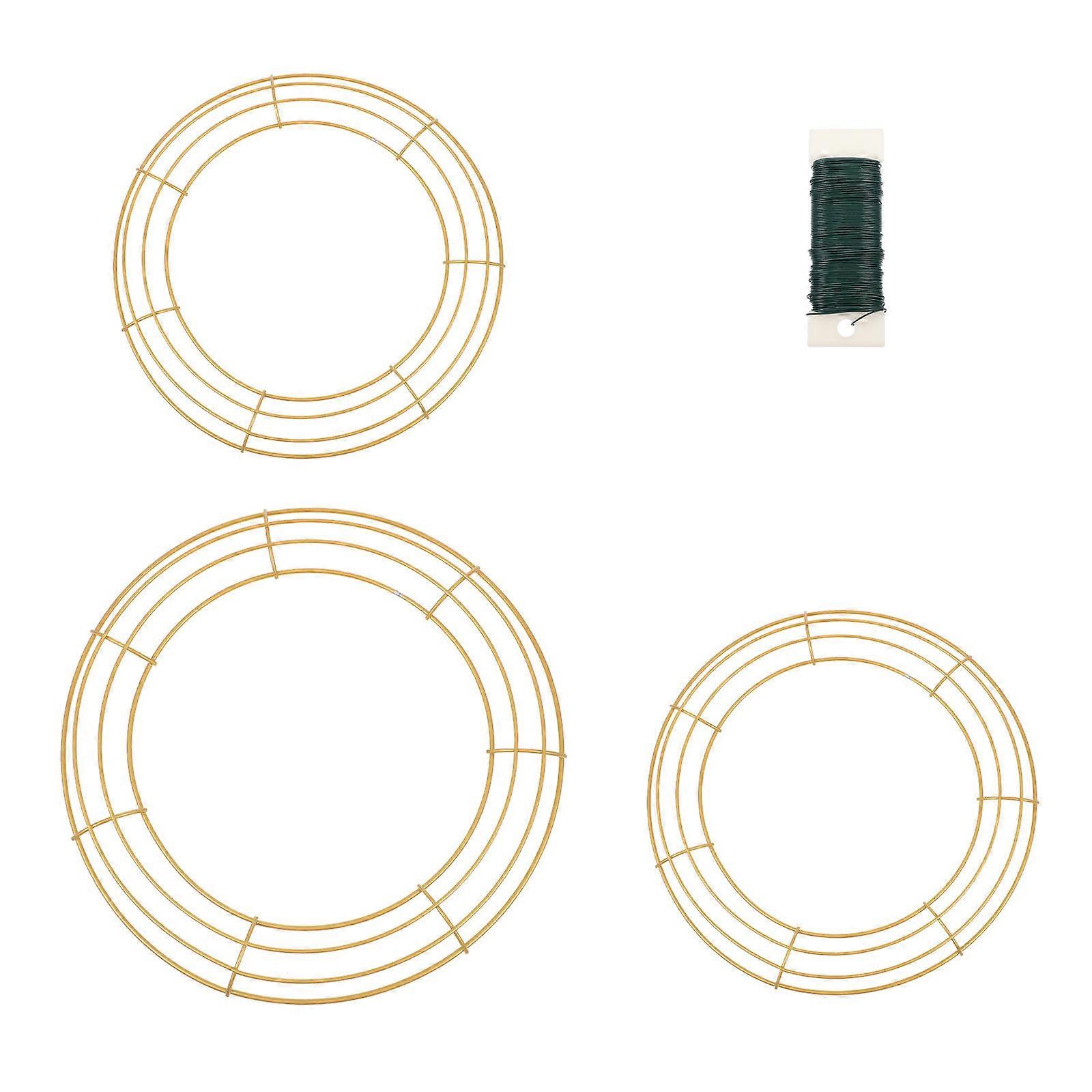 Flower Wreath Iron Frame for DIY Use 2Sets with Wire Included