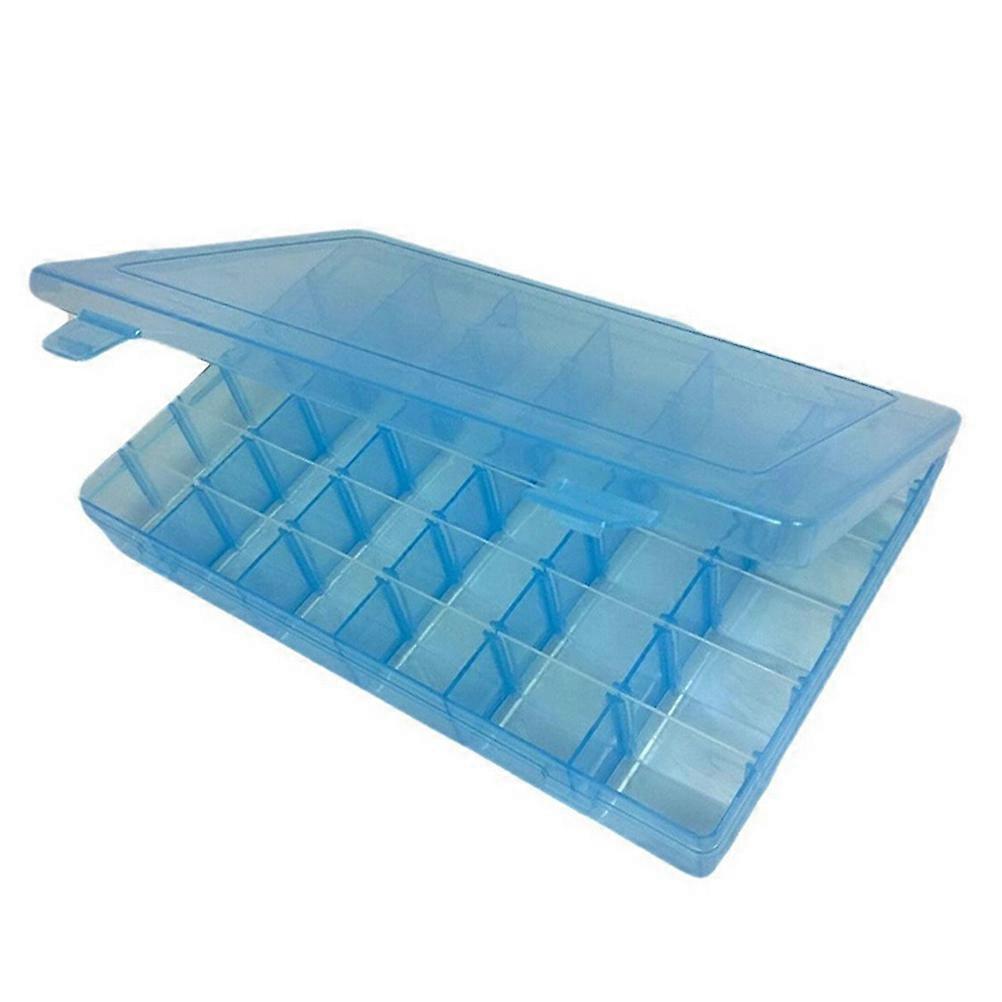 Adjustable Jewelry Storage Box for Portable Use 36-Grid Clear Plastic