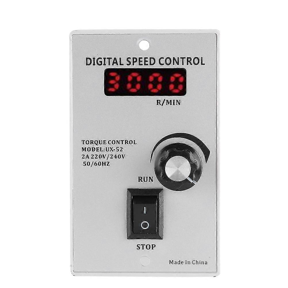 AC 220V 50Hz 15-400W Digital Adjustable Stepless Motor Speed Controller 0-1450rpm (120W) L 2025
