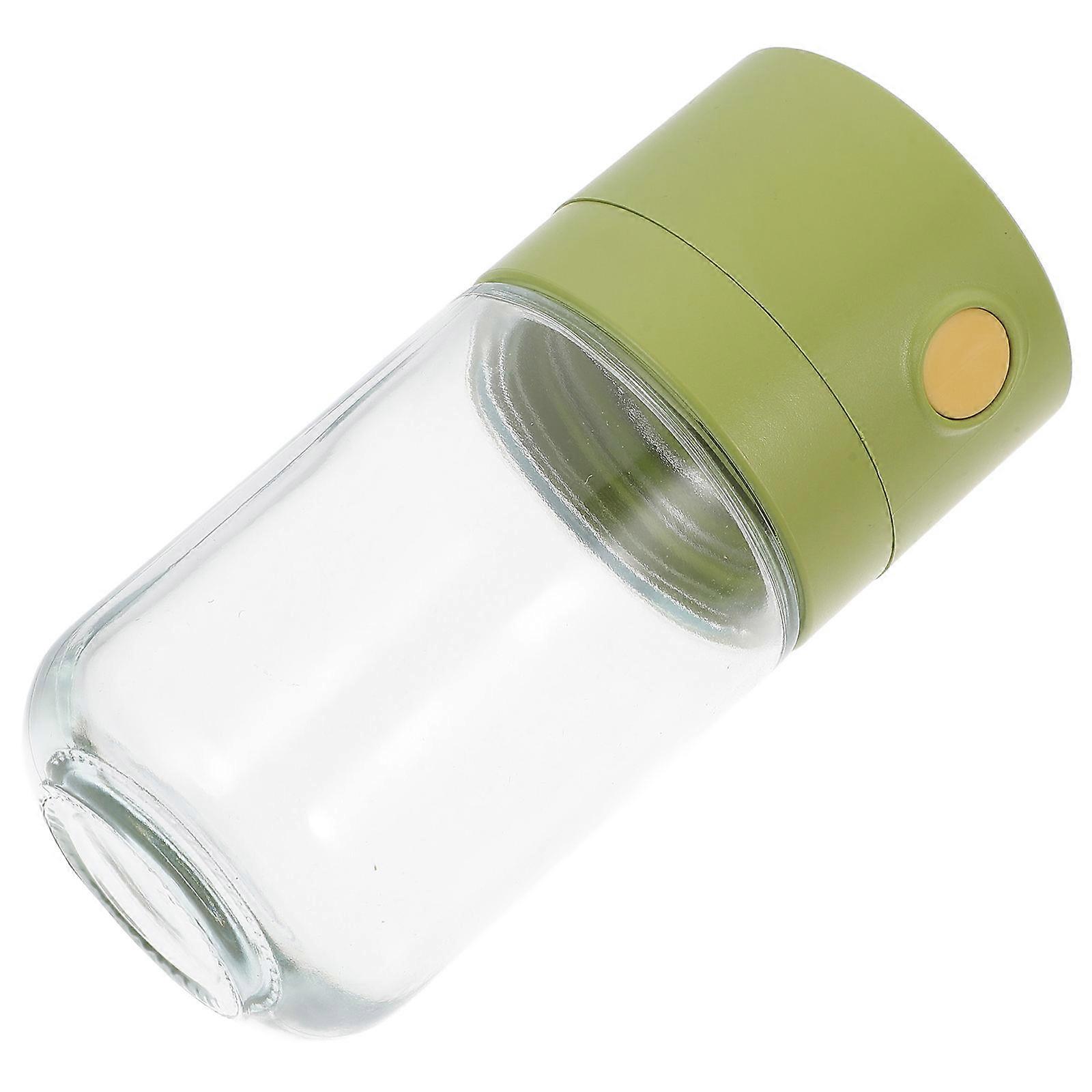 Empty Spice Shaker 2Pcs Rectangular Green Airtight Lid Design for Kitchen Baking Use
