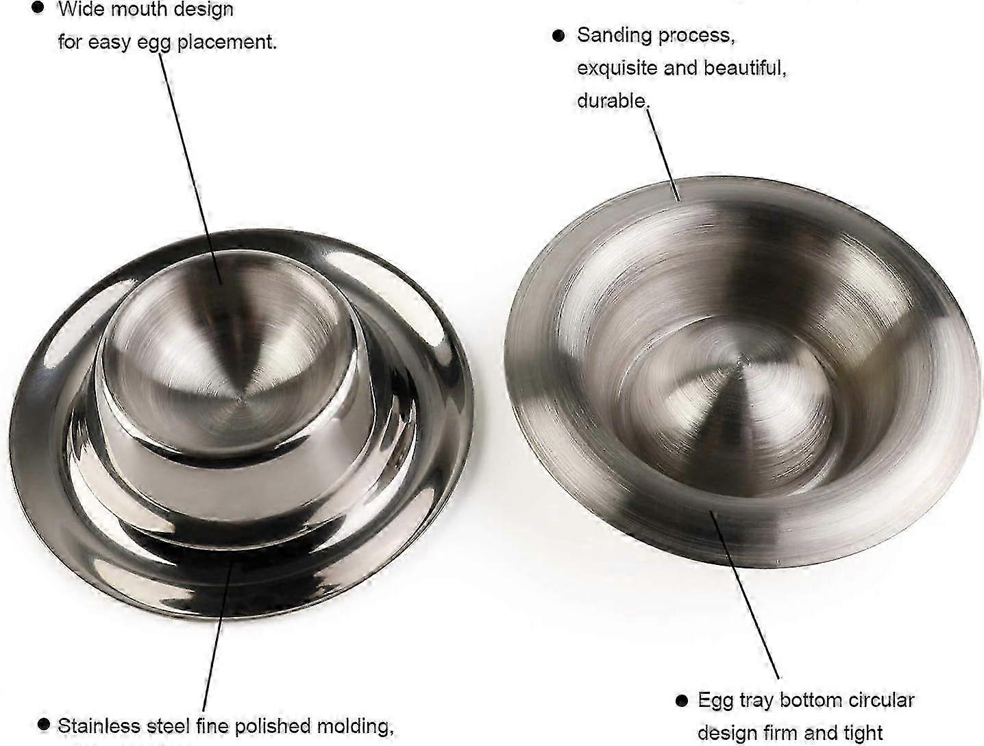 Stainless Steel Egg Cup Holder Set For Soft Boiled Egg Holder Tableware Kitchen Tools 4pcs