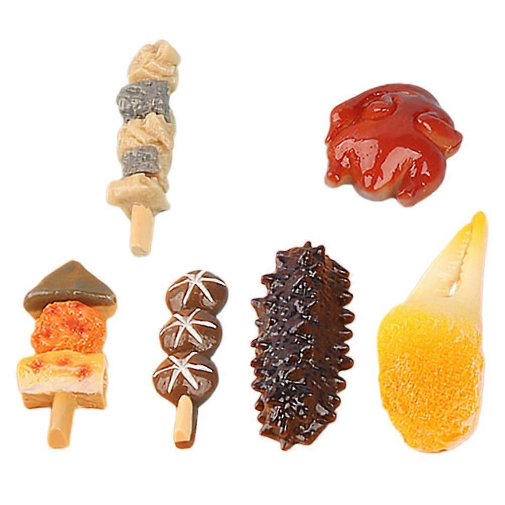 Simulation Mini Snack Resin Craft for Decor 18Pcs Mixed Style Miniature Set