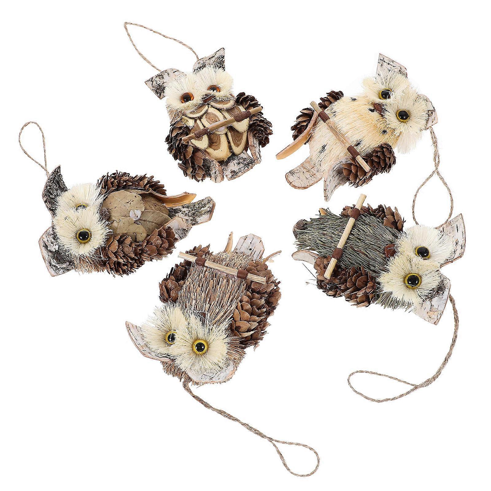 Hanging Owl Pendant Craft Decoration For Home And Garden Use In Assorted Color With Unique Style 15Pcs