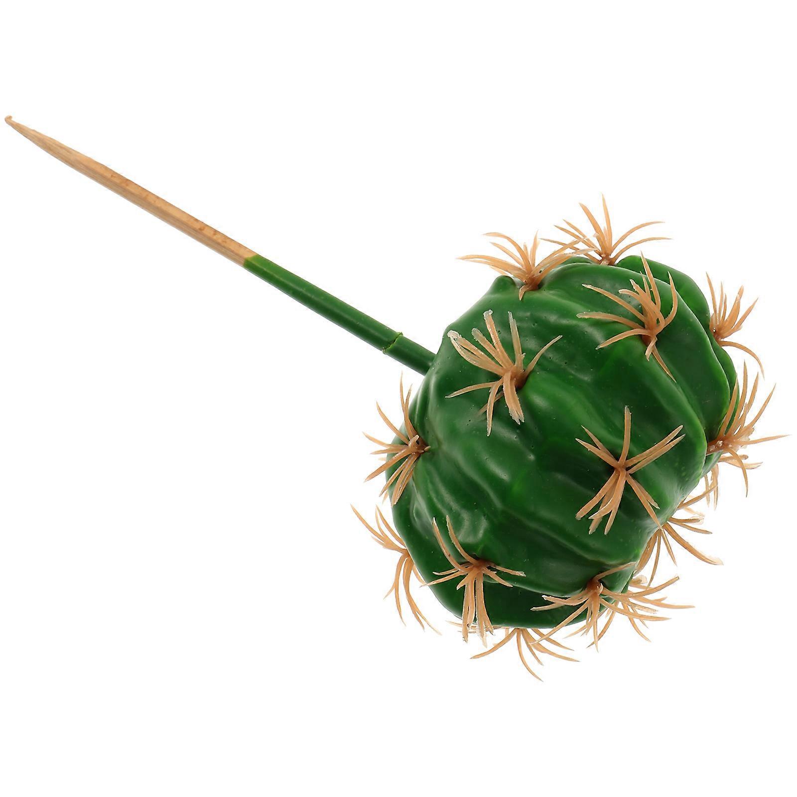 Simulation Plant Pot Plastic Prickly Pear Succulent Plants for Decoration 3Pcs