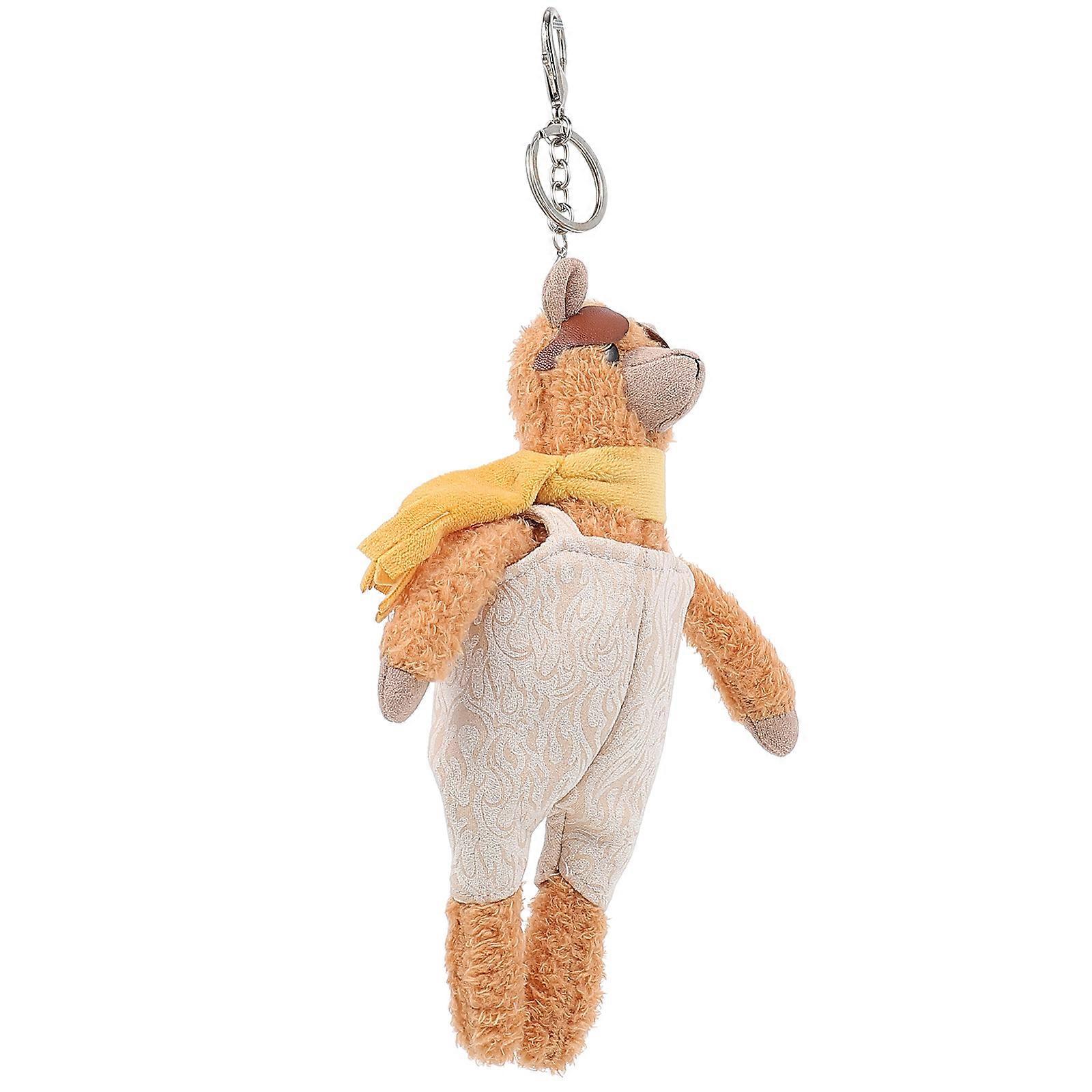 Alpaca Keychain 2Pcs Adorable Piggy Shape Hanging Decoration For Friends Family Car Party Brown Comfortable Touch