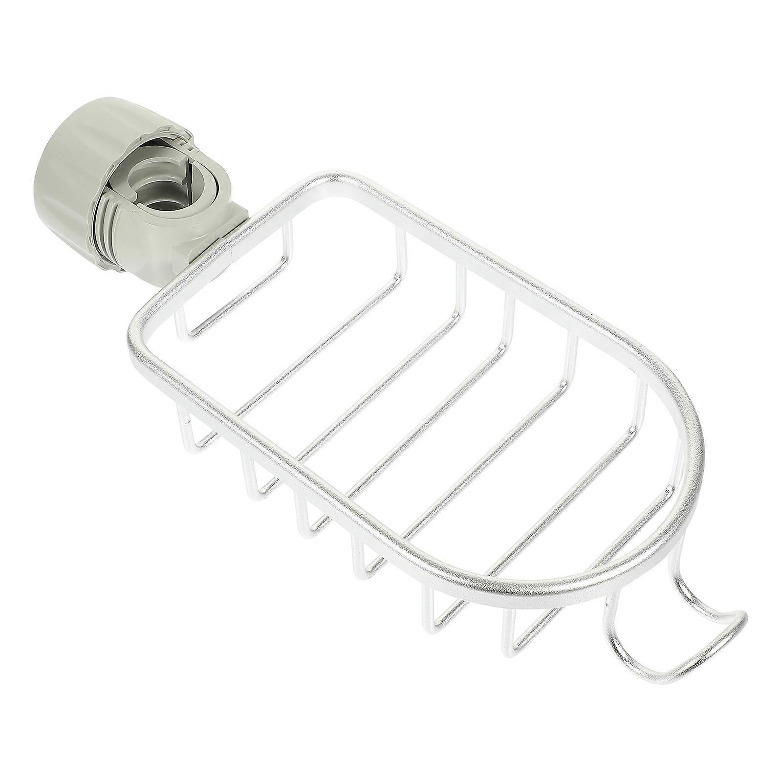 Kitchen Faucet Storage Rack Punch-Free Sponge Holder for 2Pcs