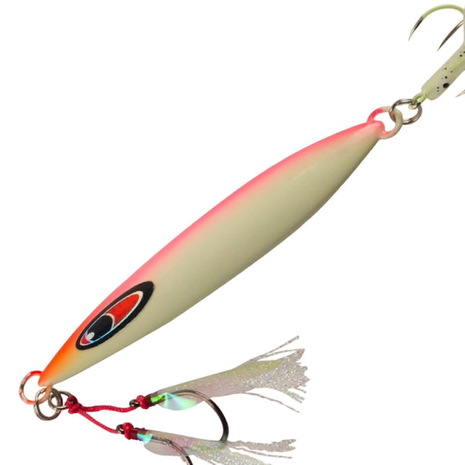Metal Jigs Spoon Luminous Glow Jig Lure For Jigging, Spinner Hook, Artificial Fishing Baits, Easy To Use