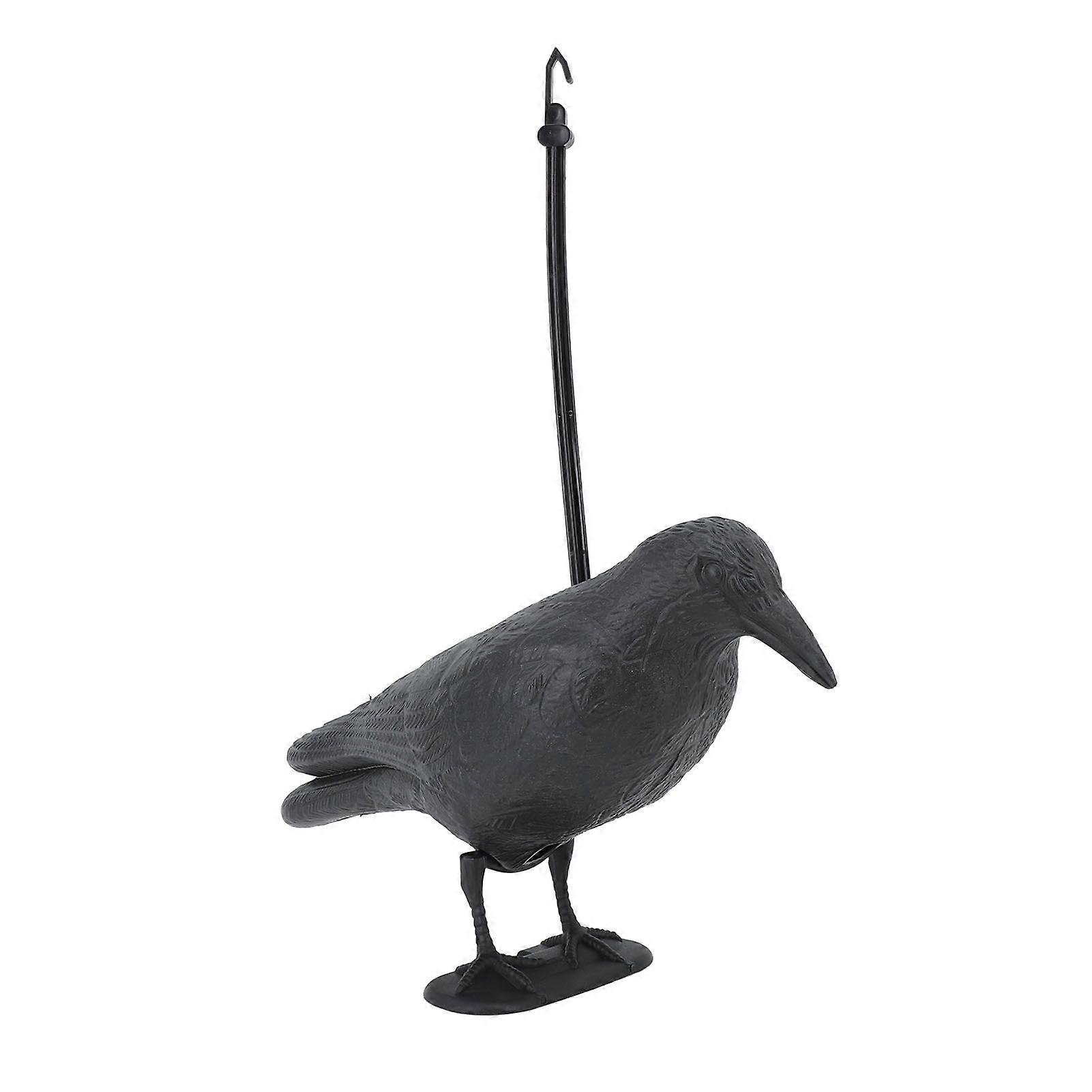 Crow Decoy Archery Target PE 3D Standing Crow Statue Realistic Practice Bow Decoy for Outdoor Shooting Hunting Garden Decoration