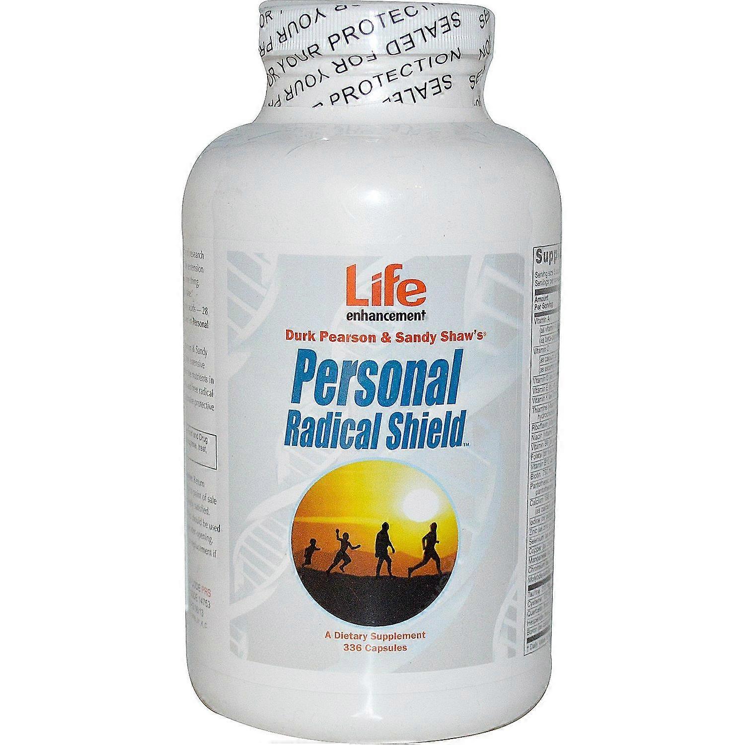 Life Enhancement, Durk Pearson & Sandy Shaw's, Personal Radical Shield, 336 Caps