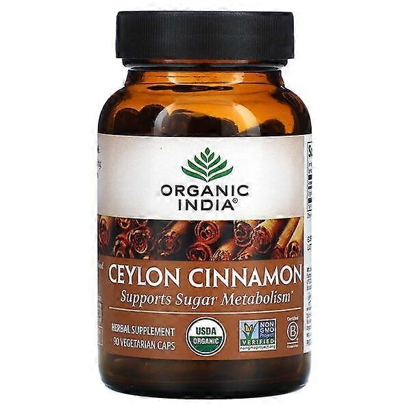 Organic India, Ceylon Cinnamon, 90 Vegetarian Caps