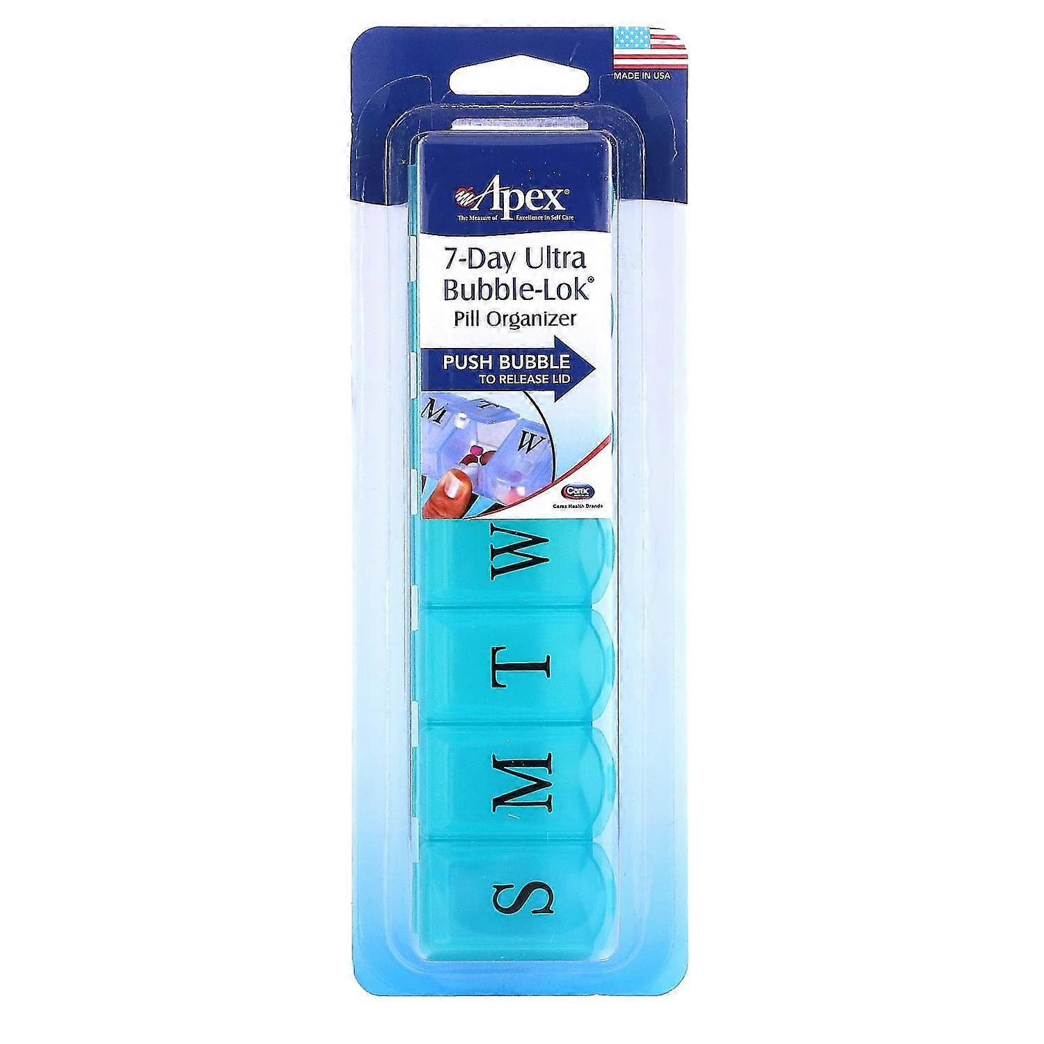 Apex, 7-Day Ultra Bubble-Lok Pill Organizer, 1 Pill Case