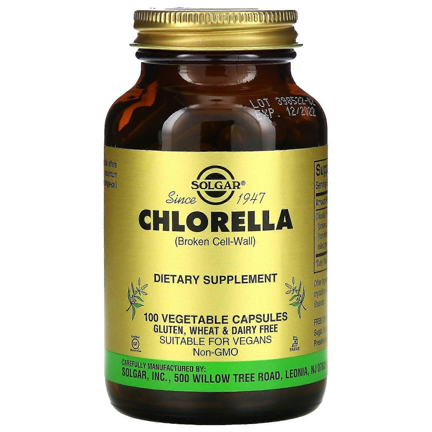 Solgar, Chlorella (Broken Cell-Wall), 100 Vegetable Capsules