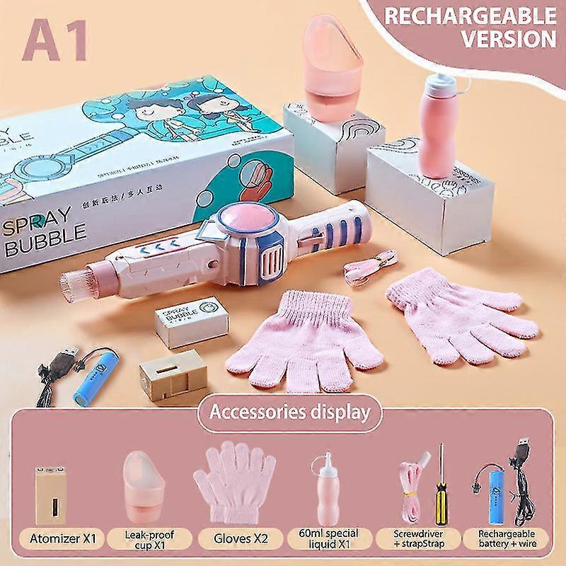 Elastic Smog Bubble Machine Smoke Magic Bubble Machine Electric Automatic Bubble 26s